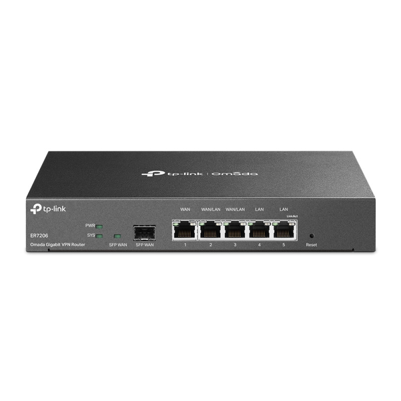 router tp-link tl-er7206 wan ethernet 5 porte nero [er7206]