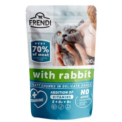 cibo umido per gatti frendi bocconcini in salsa di coniglio 100 g