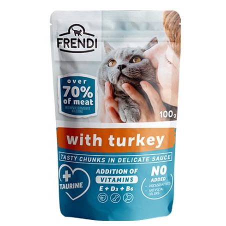 cibo umido per gatti frendi bocconcini in salsa di tacchino 100 g
