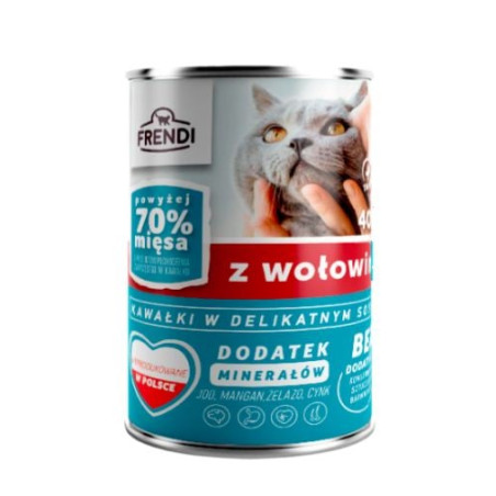 mangime frendi cibo umido per gatti: manzo con salsa - 400g