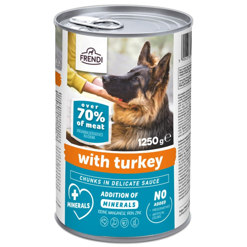 cibo umido frendi carne di tacchino per cani adulti 1.25kg