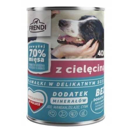 cibo umido frendi carne di vitello per cani 400g