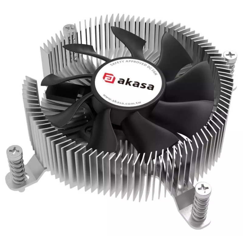 dissipatore cpu a ventola akasa intel lga1700 29.92mm argento