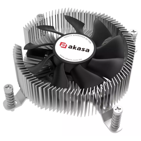 dissipatore cpu a ventola akasa intel lga1700 29.92mm argento