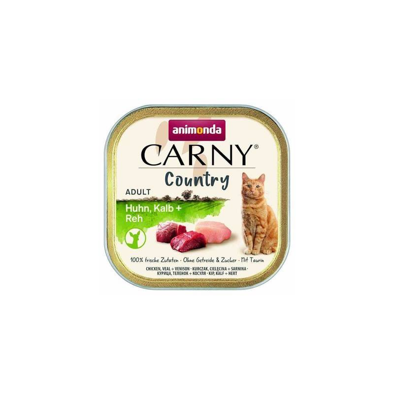 mangime animonda carny country pollo vitello + cervo per gatti 100g