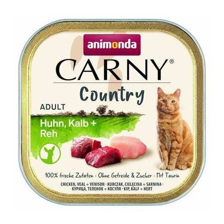 mangime animonda carny country pollo vitello + cervo per gatti 100g