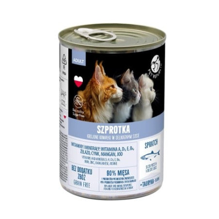 cibo umido per gatti petrepublic pezzi di spratto in salsa delicata