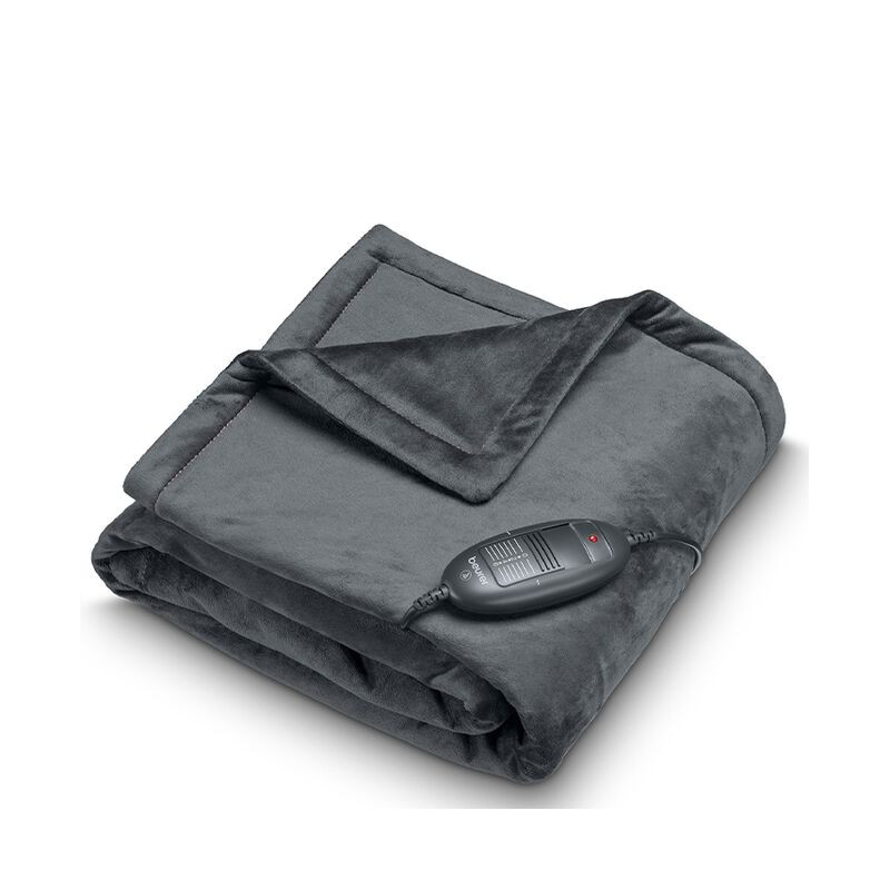 coperta riscaldante beurer hd 74 100w 150x130cm grigio [40010]