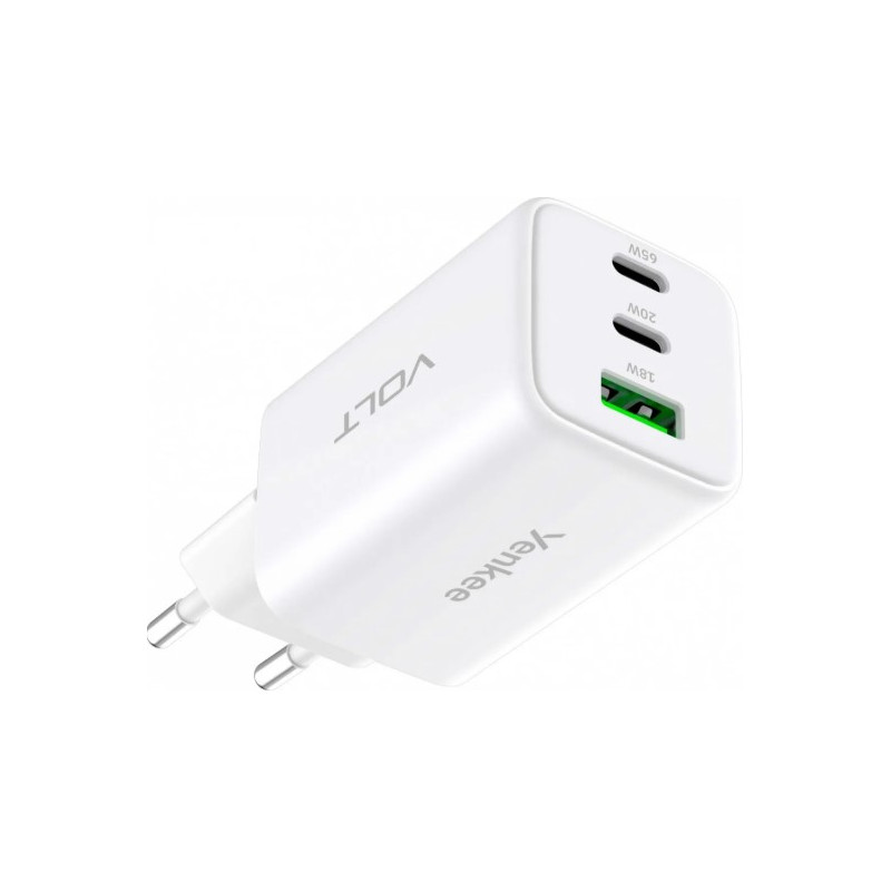 alimentatore da rete yenkee g65 usb c 65w [azyenulyacg65wh]