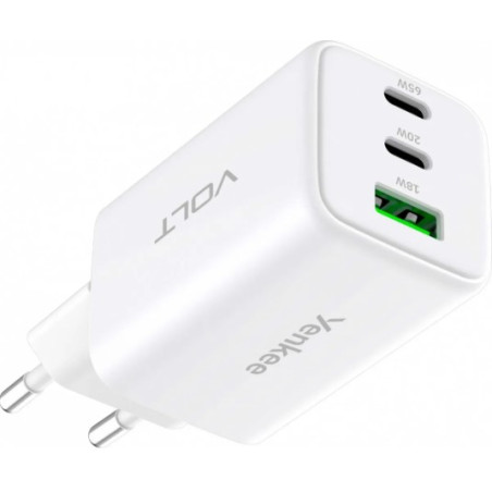alimentatore da rete yenkee g65 usb c 65w [azyenulyacg65wh]