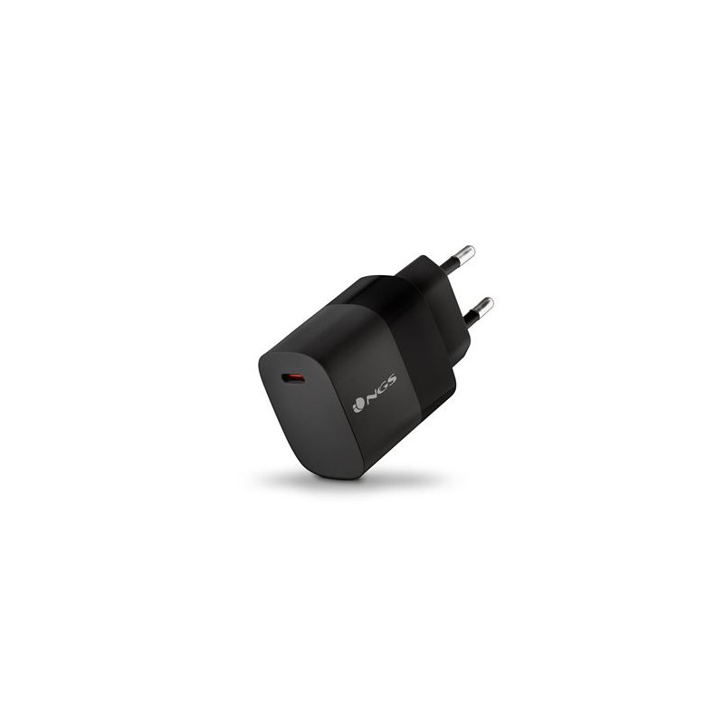 alimentatore da rete ngs bud da parete 1x usb-c 20w gan nero