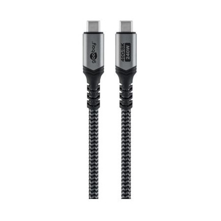 cavo usb goobay usb-c maschio 0.5m nero/grigio [74210]
