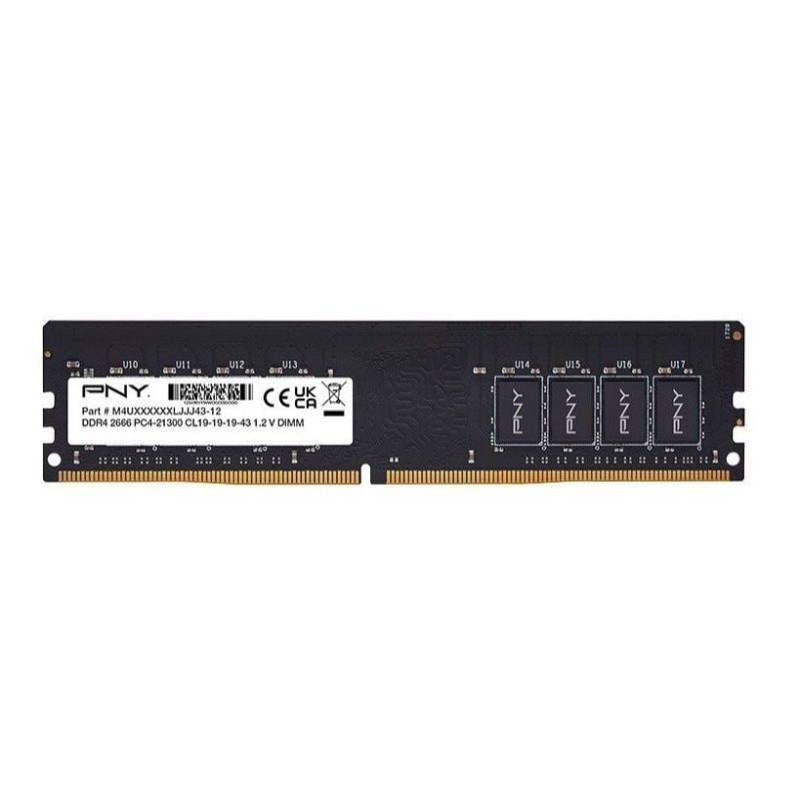 ram dimm ddr4 1x8gb pny 2666mhz cl19 1.2v nero [sapny4g082666sb]