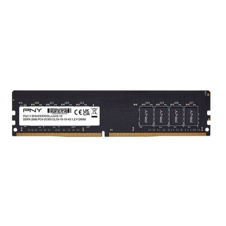 ram dimm ddr4 1x8gb pny 2666mhz cl19 1.2v nero [sapny4g082666sb]