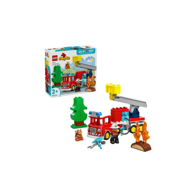 set da gioco lego duplo 10473 camion dei pompieri con manichetta