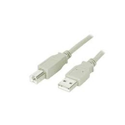 Cavo usb adj 2.0 a/b 1.8mt m/m beige