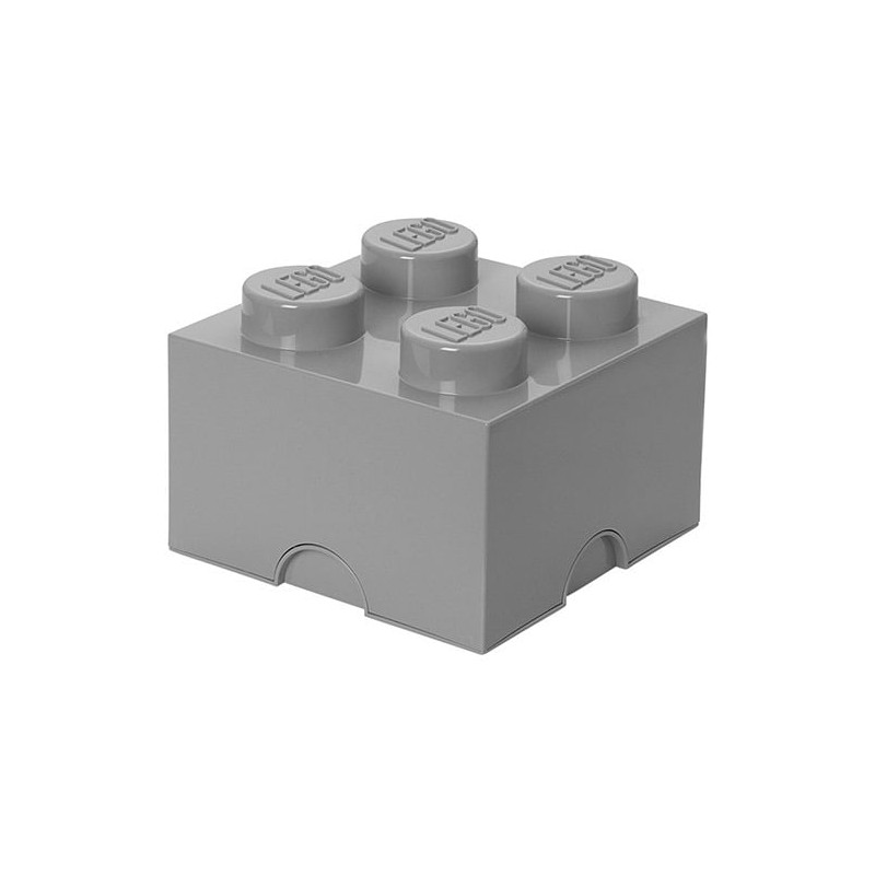 contenitore mattoncino lego 4 bottoncini grigio pietra [40031740]