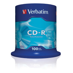 confezione cd-r 52x700mb verbatim, 100 pezzi [ecvrbcrl570]