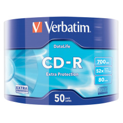 confezione cd-r 52x700mb, 50 pezzi [ecvrbcro0000002]
