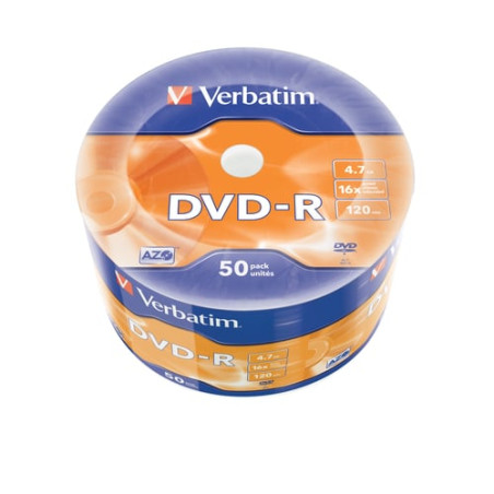 confezione dvd-r 16x4.7gb verbatim, 50 pezzi [ecvrbdmro000003]