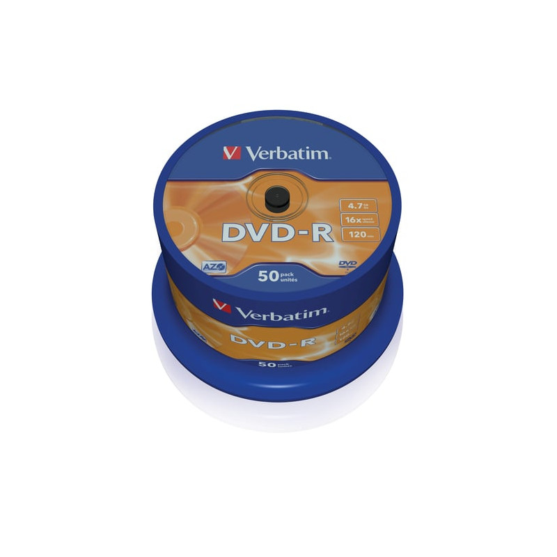 confezione dvd-r verbatim 16x 4.7gb 50pz [ecvrbdmrl45]