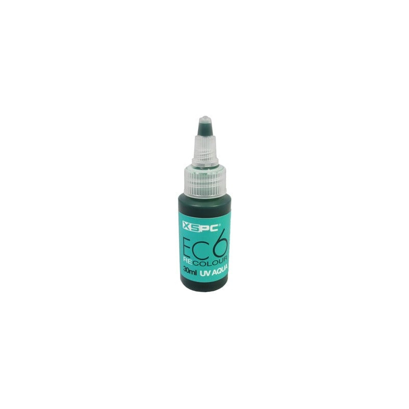 liquido watercooling xspc ec6 recolour dye uv aqua 30ml turchese