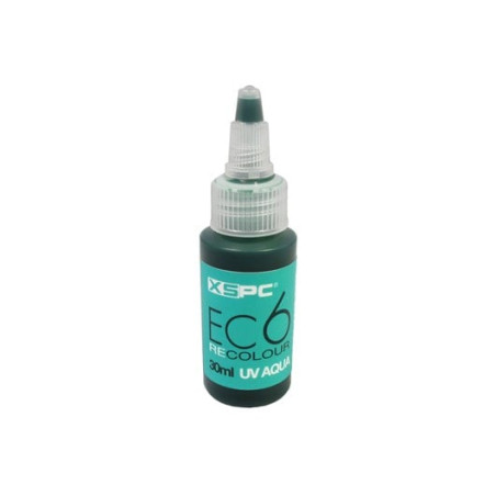 liquido watercooling xspc ec6 recolour dye uv aqua 30ml turchese