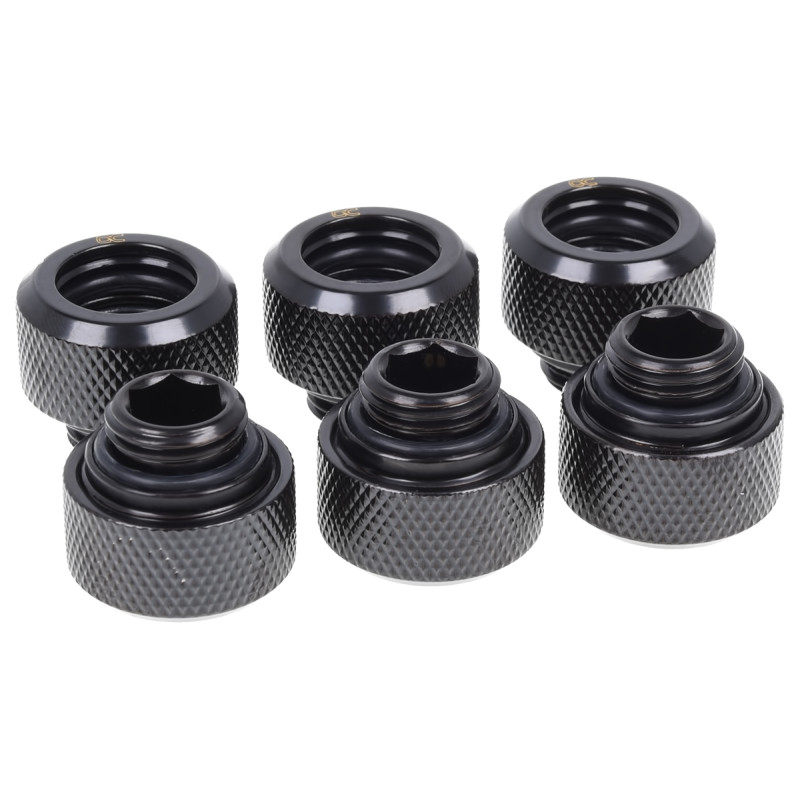 raccordo a compressione alphacool hardtube 13mm g1/4, 6-pack