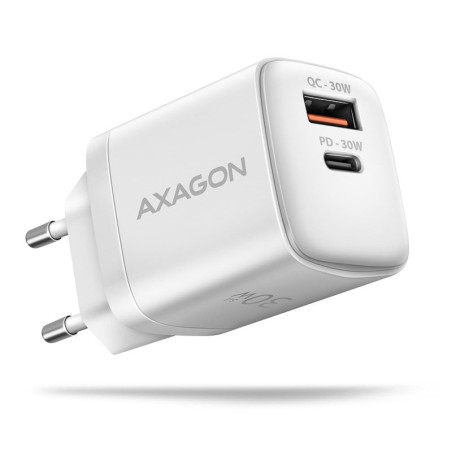 alimentatore da rete axagon usb-a/usb-c 30w bianco [acu-pq30w]
