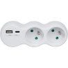 presa multipla maclean mce339e 2 prese con usb a/c tipo e 2x16a bianco