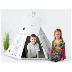 tenda giocattolo biemme bcs 5002 b colorabile paper tipi bianco