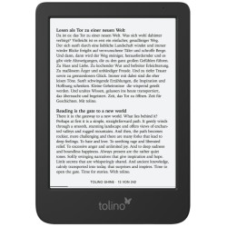lettore e-book 6" tolino 1072x1448p/512mb/16gb/nero [shine