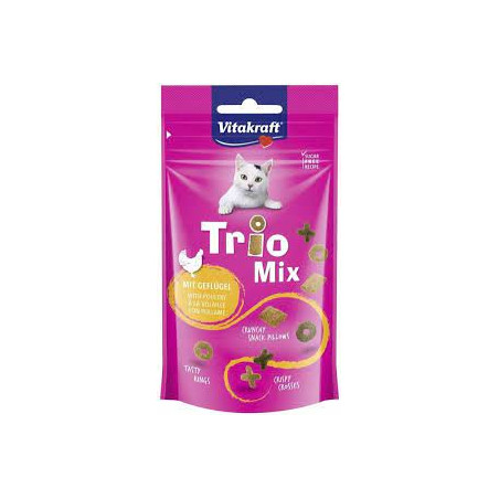 snack per gatti vitakraft trio mix pollame dolcetti per gatti 60g