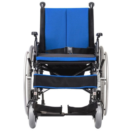 sedia a rotelle pieghevole cameleon 18' max 100kg blu/nero [vcwk9ac]