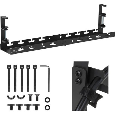 organizzatore di cavi sotto la scrivania mc-103 b nero [akmclksaomc103b]