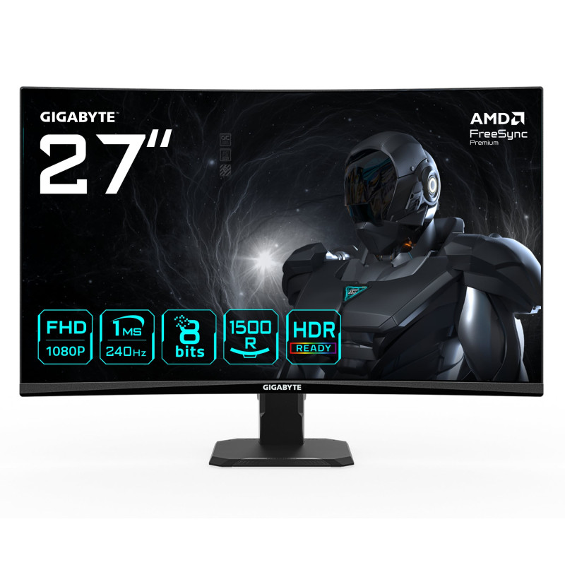 monitor led 27'' gigabyte gs27fc2 full hd 1920x1080/1ms/classe