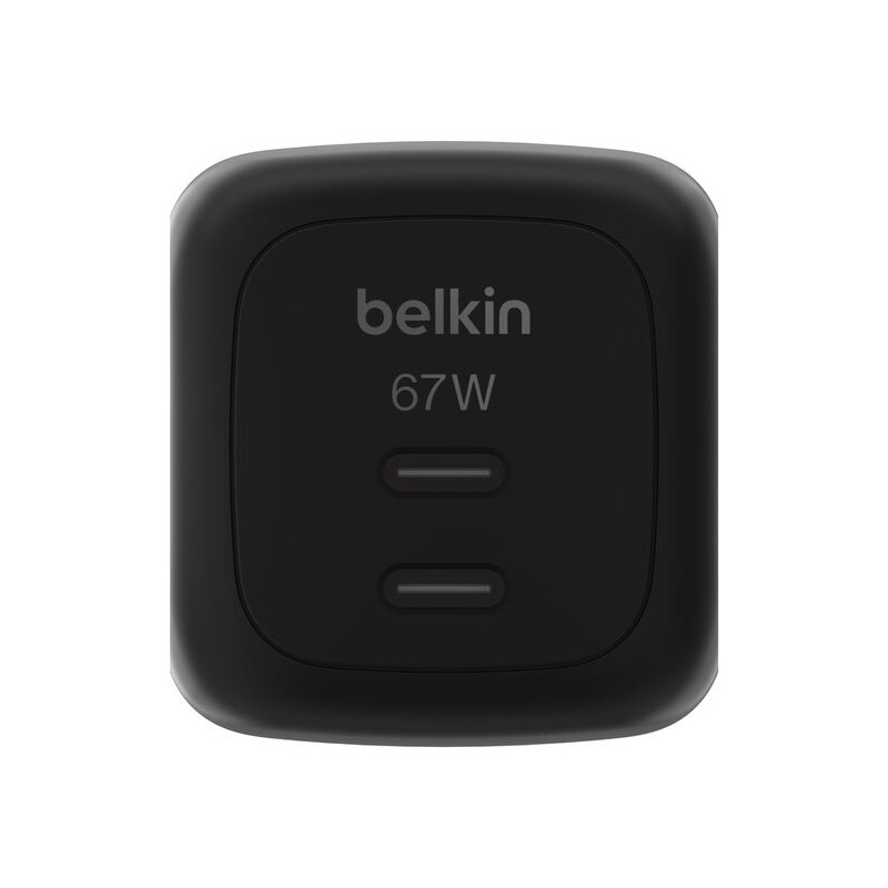 alimentatore da rete belkin wch020kqbk 2xusb-c 67w nero [wch020kqbk]
