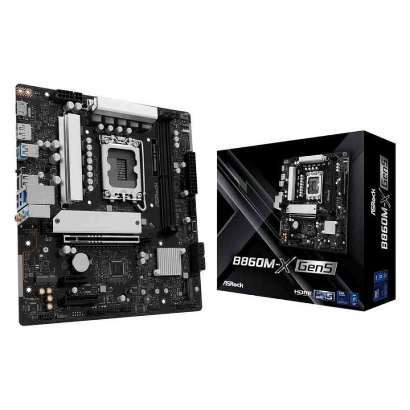 scheda madre asrock b860m-x gen5 wifi lga1851 2xddr5 matx nero