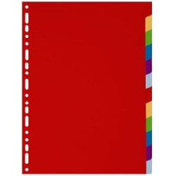 divisori exacompta 12 tasti a4 in ppl assortiti [4912e]