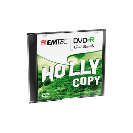 confezione dvd-r emtec 4,7gb 16x slim case (kit 10pz) [ecovr471016sl]