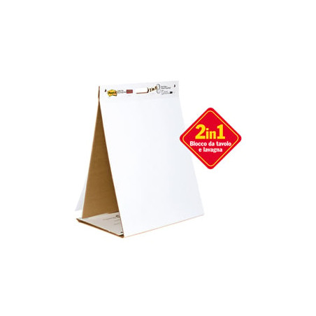 blocco/lavagna autoportante 20fg super sticky 563de 58,4x50,8cm post-it