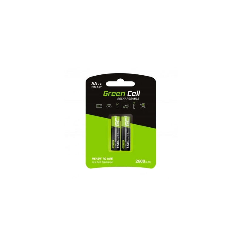 pile green cell 2x akumulator aa hr6 2600mah [gr05]