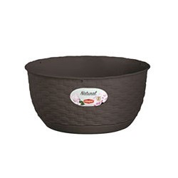 Ciotola naturale riserva acqua moka 30 h.15 stefanpl [stefanplast