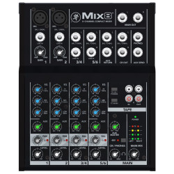 mixer mackie mix8 analogico 8 canali nero [2044095-01]