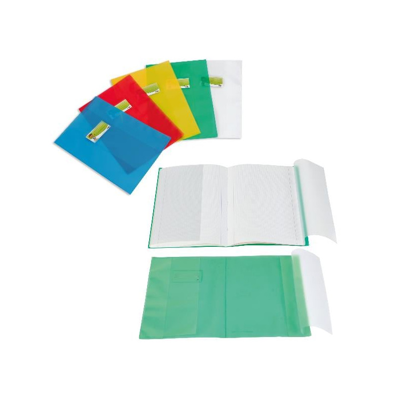 copriquaderni sei rota cover maxi laccato a4 pvc verde chiaro [21000215]