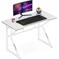 scrivania da gioco huzaro hero 1.6 bianco [hz-hero 1.6 white]