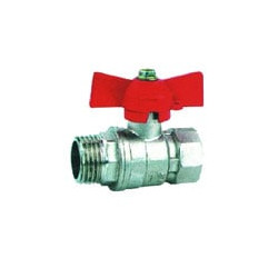 Valvola sfera mf m/co farfalla 1/2" aglaia 02563 ottone nichelato