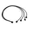 cavo alphacool splitter y rgb 3pin a 4x3pin 60cm nero [18712]