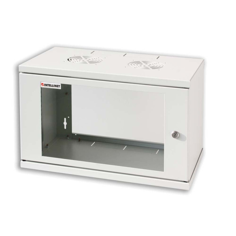 Armadio rack 19'' a muro 6 unità prof. 320 grigio assemblato