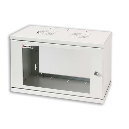 Armadio rack 19'' a muro 6 unità prof. 320 grigio assemblato